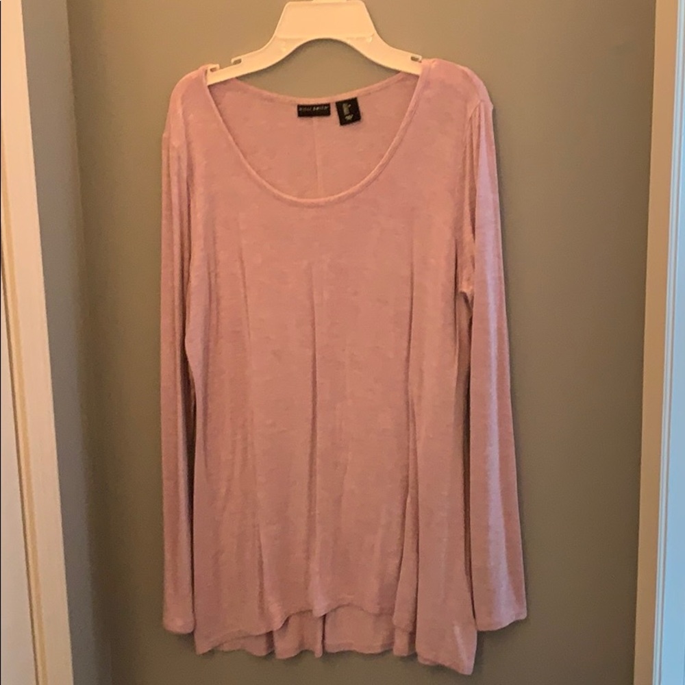 purple long sleeve shirt